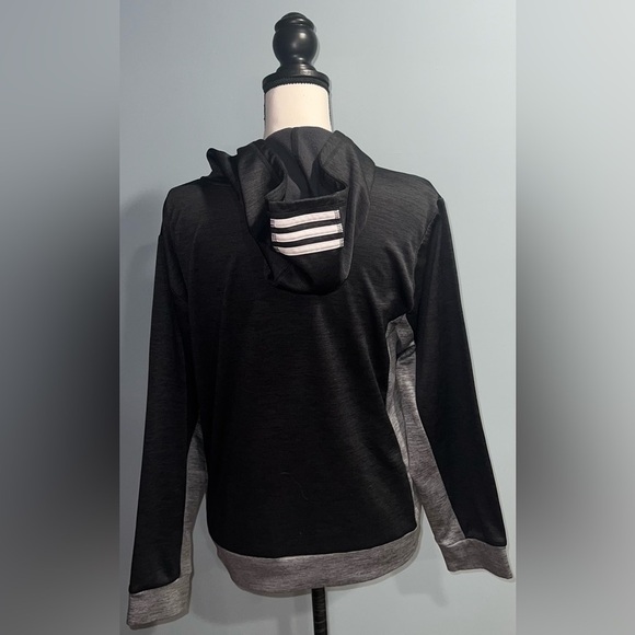 Adidas- Grey and black hooded sweatshirt - Picture 3 of 6